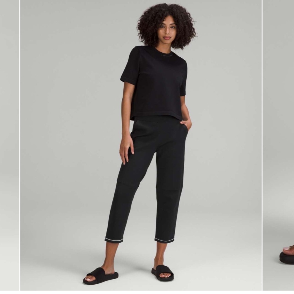Lululemon Boxy Knit Shirt Relaxed-Fit High-Rise Knit Pants set size medium